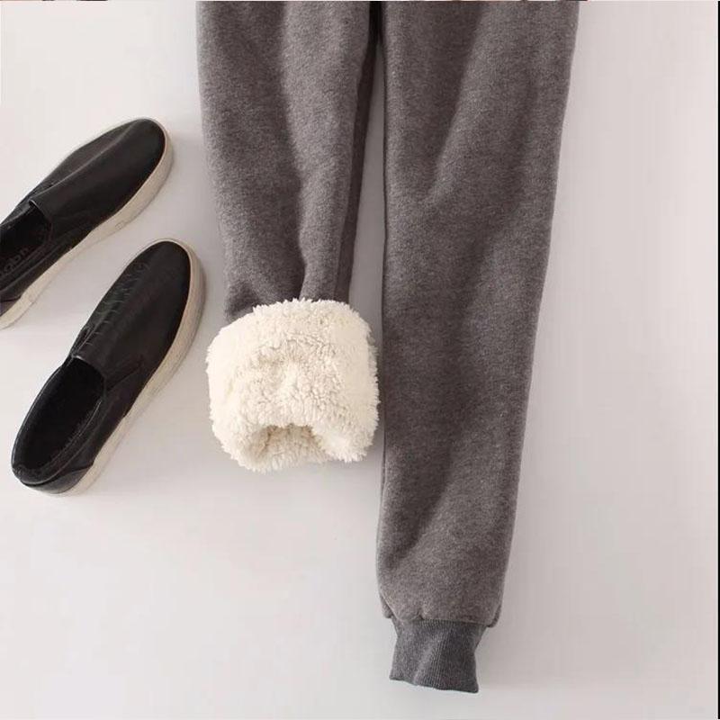 Lamb Velvet Padded Sweatpants Women's Plus Velvet Autumn and Winter Pants Loose Plus Size Small Feet Student Harem Pants