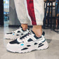 Plus Size39-44 Men Low-top Sneakers Luminous Running Basketball Shoes Breathable Lightweight Non-slip Sock Shoes Wear-resistant Deodorant Skate Shoes