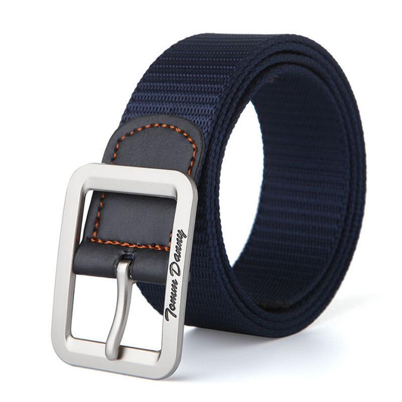 Men's and Women's Belt Pin Buckle Canvas Belt Casual Overalls Belt Tide Student Youth Military Training Outdoor