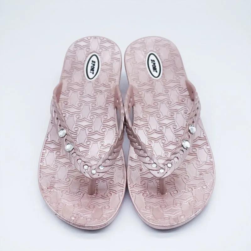 Non-slip Deodorant Flip Flops Women's Summer Fashion Outer Wear Flat-bottomed Casual Non-slip Beach Sandals and Slippers