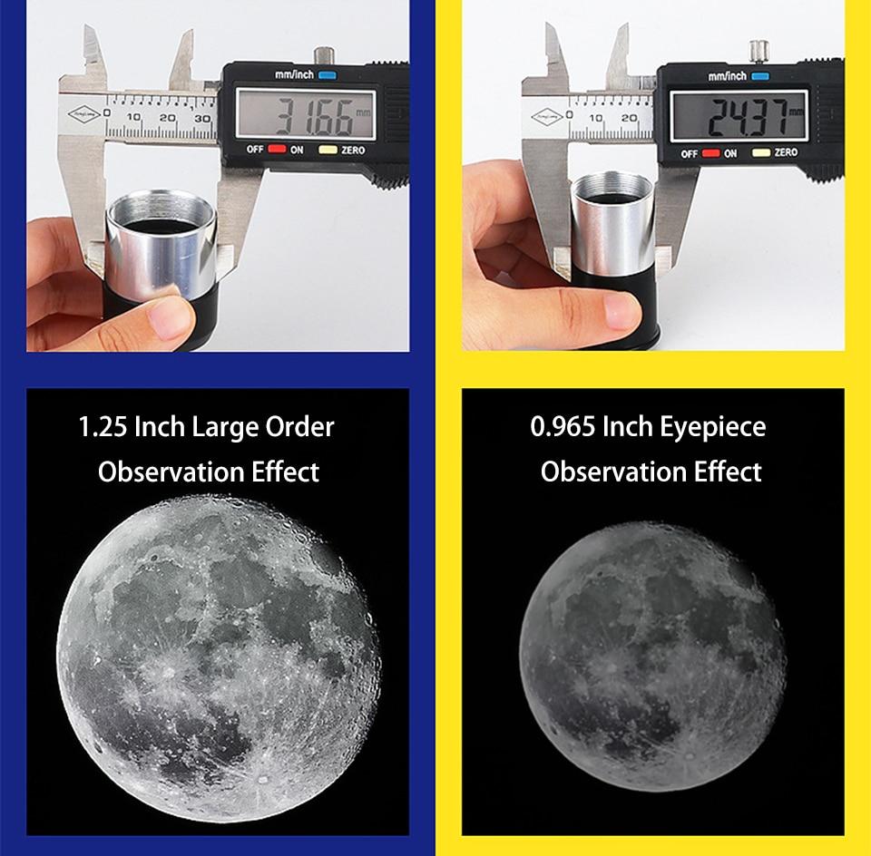 Upgrade Professional Astronomical Telescope Long Range 875 Times 1.25 Inch Eyepiece HD Deep Space Star Moon for Outdoor Camping