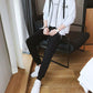 Spring and Autumn Men's Sweatshirt Set Korean Slim Jacket Hooded Sportswear Clothes + Pants