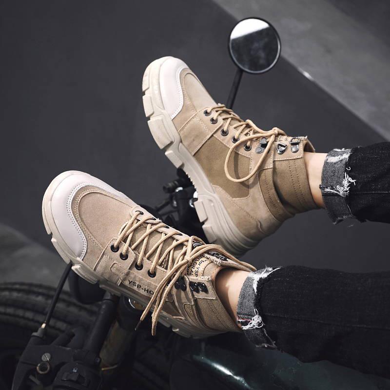 Martin Boots Men's Autumn Winter Warm Shoes Boots Men's Snow Tooling Shoes High To Help Men's Shoes