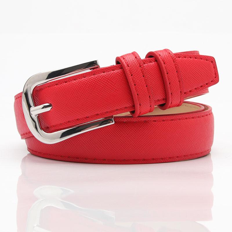 Women Belt Simple Pin Buckle Wild Decoration Black Belt Cross Pattern Wide Belt