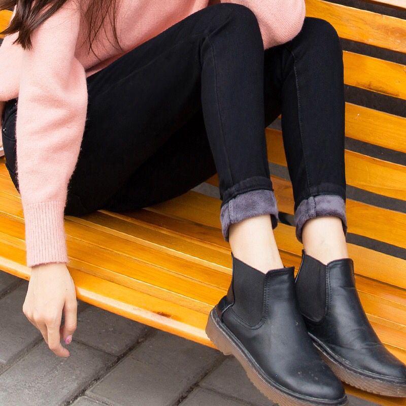 Plus Size Winter Jeans for Women Female High Waist Skinny Thick Casual Trousers Velvet Denim Pants
