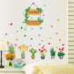 [sticker ]Pot Plant Flower Garden Butterfly Wall Stickers For Kids Rooms Baby Room Kitchen Bathroom