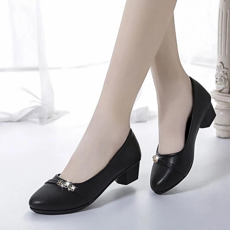 Ladies Moccasins Casual Shoes Flats Slip-On Comfort Flats Loafers Belt Buckle Decorations