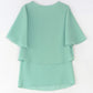 Set Chiffon Dress Female Niche Sweet Wind Is Thin Two-piece Skirt Round Neck Short-sleeved Top A-line Short Skirt Chiffon Fabric Light and Breathable