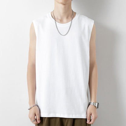 Men's Vest Wear Thin Sleeveless Men's Training Running Sports Quick-drying Breathable Waistcoat Loose Solid Color Men's Vest