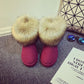 Flip Wool Snow Boots Women Waterproof Frosted Large Cotton Plus Velvet Thick Warm Women's Cotton Shoes