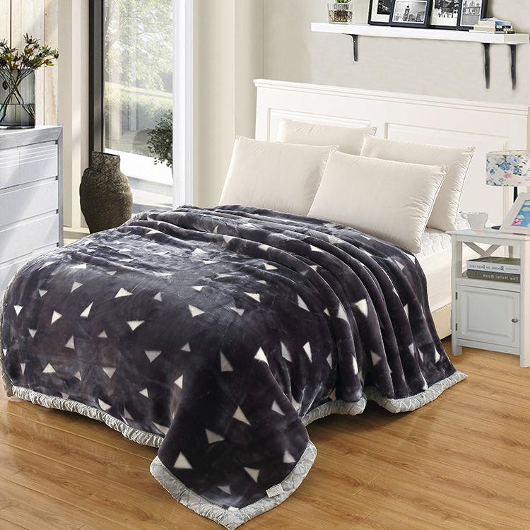 Double Thickening Plus Fleece Raschel Blanket Quilt Cover Blanket Coral Fleece Blanket Single Double Blanket Warmth Breathable and Soft