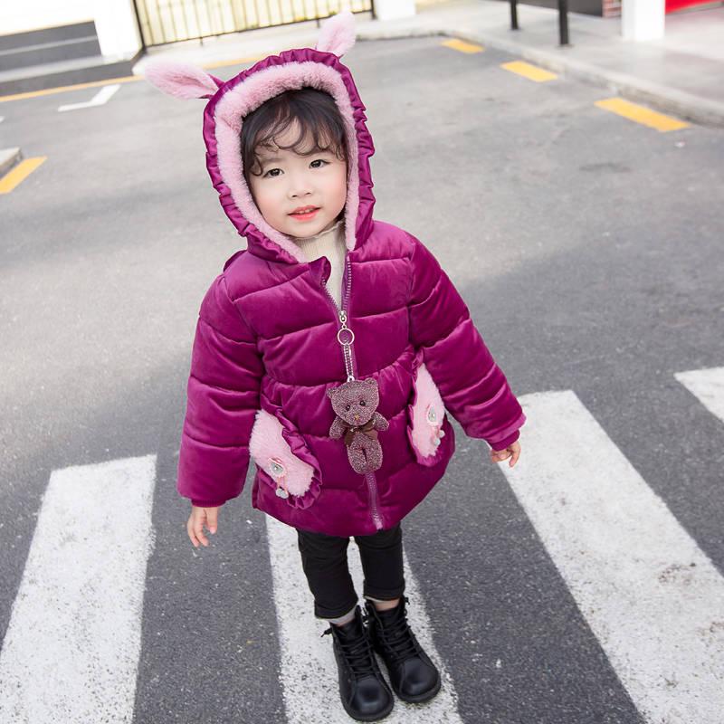 Warm Thickening Baby Girl Winter Jacket Children Outerwear Windproof Baby Girls Cute Coats