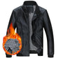Plus size trendy leather jacket coat men's autumn and winter leather clothes men's plus velvet
