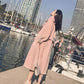 Autumn and Winter Woolen Coat Korean Style Fashion Waist Woolen Coat Women's Thick Large Size Mid-length Over-the-knee Coat