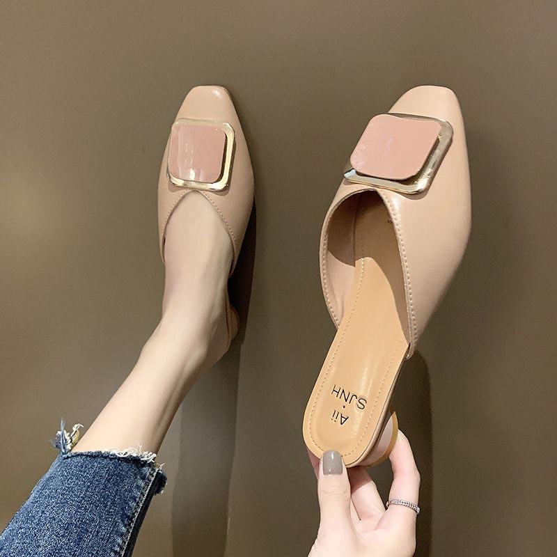 35-39 Summer Women All-match Shiny Slippers Outdoor Diamond High Heels Bohemian Beach Wear-resistant Non-slip Office Lady White Sandals
