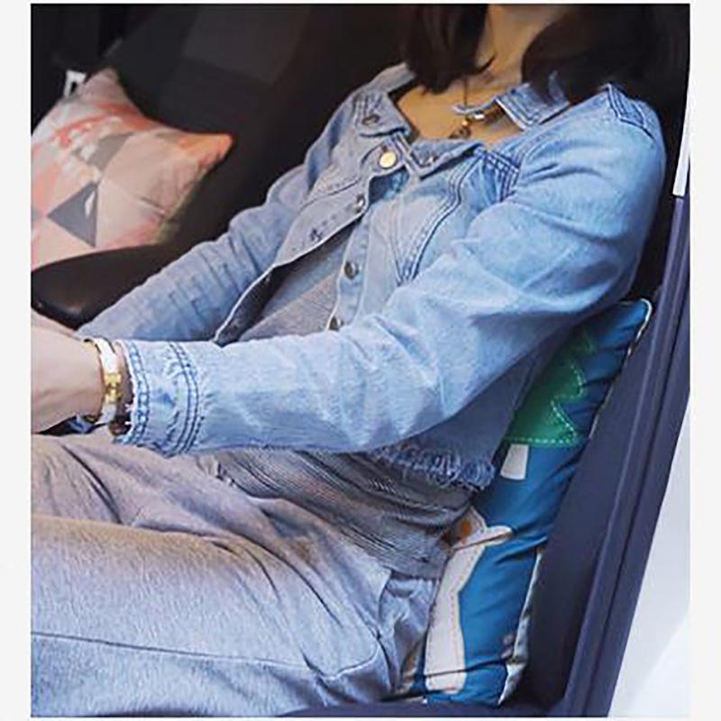 Sunflower Girl Printed Pillow Car Waist Pillow Home Sofa Pillow Soft Relaxation Artifact