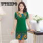 Dress Improved Temperament Print Loose Large Size Long Cotton And Dress Plus Large Size XL-5XL