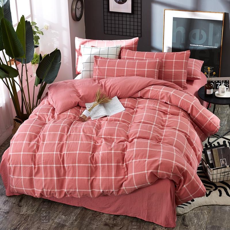 Bedding Set Queen King Single Duvet Cover Set Bed Linen Set Gray BedClothes