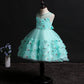 Summer Girls Dress Petal Embroidery Children's Photo Photography Clothing In The Big Children's Tutu Skirt Net Gauze Skirt