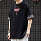 Chinese Retro Ethnic Embroidery Short-sleeved T-shirt Male Loose Wild Half-sleeved Cotton T