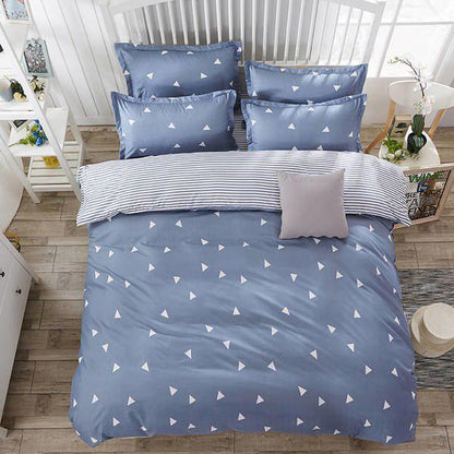 WTEMPO Brand fashion Student dormitory lattice Geometric Pattern Polyester Bedding  Duvet Cover