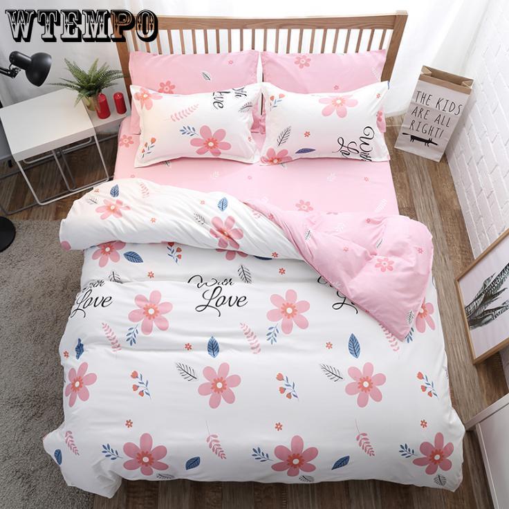 New  Home Cartoon Fox 3/4pcs Bedding Sets Children's Beddingset Bed Linen Duvet Cover Bed Sheet