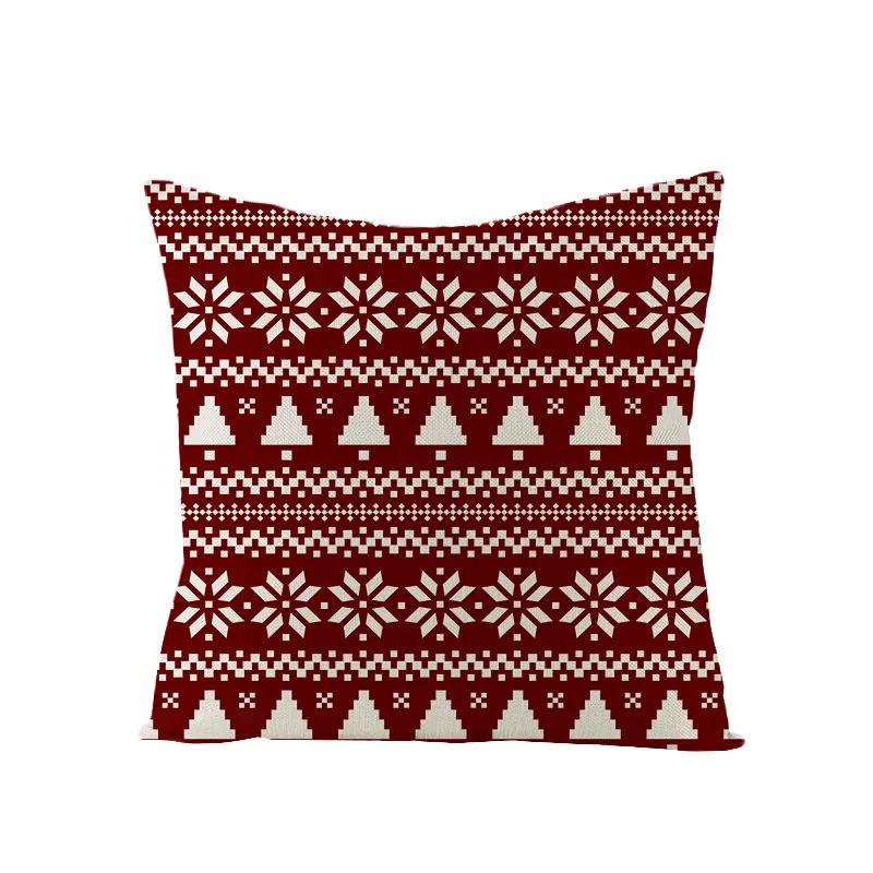 Winter New Year Christmas Pattern Creative Festival Decoration Living Room Pillow Home Decoration Sofa Pillow Cushion