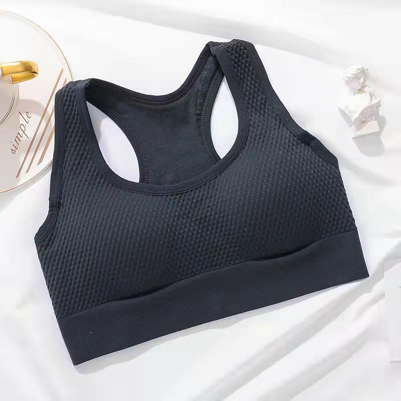 Women's Shockproof Sports Beauty Back Underwear Running Fitness Bra Can Wear Yoga Vest Without Steel Ring Gathering Without Trace Removable Chest Pad