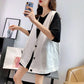 Big Pocket Solid Color Women's Vest Sleeveless Spring and Summer Loose Casual Waistcoat