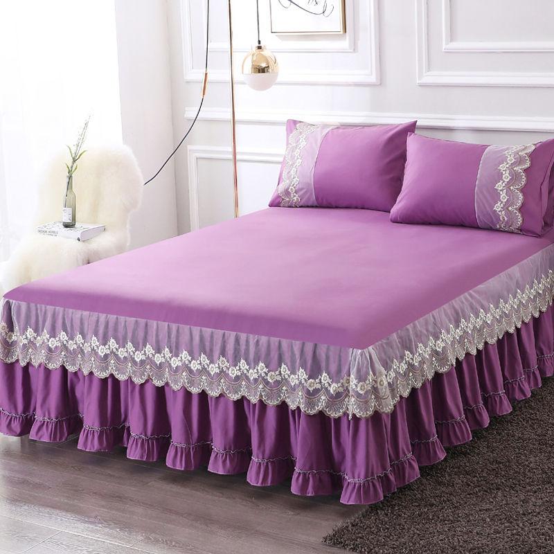 Bedroom Home Bed Skirt Korean Style Four Seasons One-piece Bedspread Lace Bed Sheet
