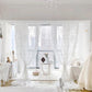 Lace Window Screen Bedroom Balcony French Curtain Retro Princess Wind Window Screen Curtain Finished Product (150×220cm)