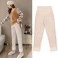 Pregnant Women's Trousers for Autumn and Winter Are Thickened and Fleece, Plus Size Loose Warm Cotton Trousers