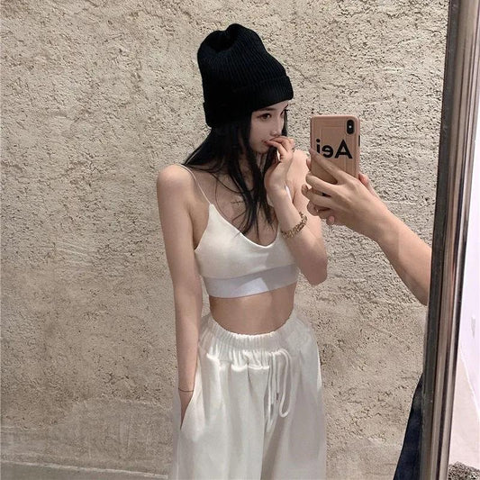 Women's Loose Sports Pants Spring and Summer Students Korean Version of The Harem Pants Waist High Waist Casual Pants Straight Trousers