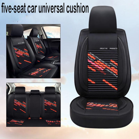 Fully surrounded car seat cushion comfortable leather car seat four seasons universal color printing