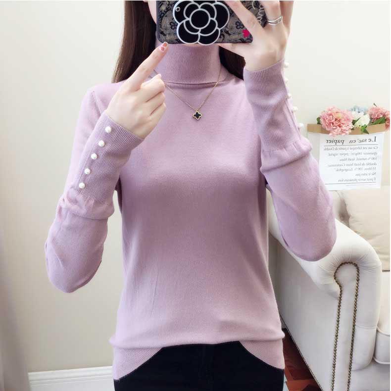 Sweater Female Soft Winter Turtleneck Women Bodycon Pullovers Long Sleeve Pull Femme Coat Female Top