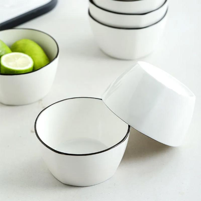 Ceramic Rice Bowl Soup Bowl Big Bowl Instant Noodle Bowl Small Bowl Chopsticks A Set of Bowls Large Household High-value Bowl Wholesale Tableware