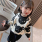 Girls Suits Spring and Autumn Clothing Baby Girl Sports and Leisure Round Neck Pullover Sweater Trousers Cute Bear Print Two-piece Set