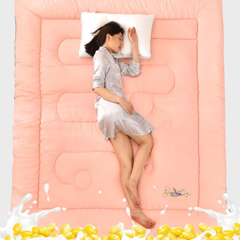 Four Seasons Soy Fiber Quilt Spring and Autumn Quilt Summer Cool Air Conditioning Quilt Thicken Warm Quilt Student Bedding