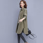 Autumn Fashion Women Coat Casual Loose Zipper Medium And Long Section Cotton Hooded Windbreaker Coat