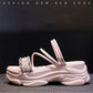 Women's Summer Sandals All-match Thick-soled Height-increasing Shoes Fashion Students Wear Sandals and Slippers Outside