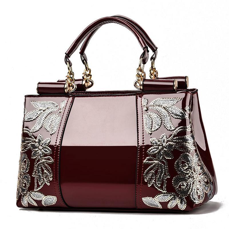 Genuine Leather Texture Ladies Bags Large Capacity Middle-aged Women's Bags Handbag Fashion One-shoulder Messenger Big Bag