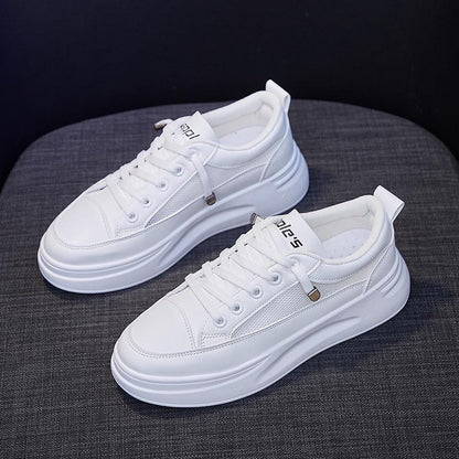 Female White Shoes 2022 Spring New Breathable Student Board Shoes Korean Version Increased Platform Shoes Casual Shoes