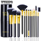 Champagne Makeup Brushes Set for Foundation Powder Blush Eyeshadow Concealer Kit Pincel Maquiagem
