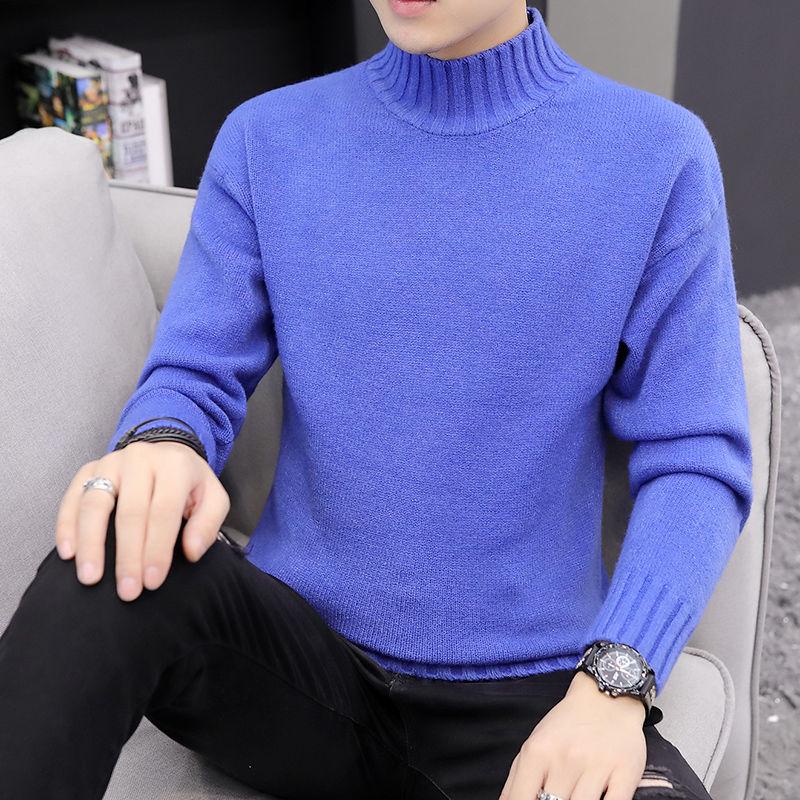 Autumn Winter Sweater Men 2019 Casual Pullover Men Long Sleeve Solid Knitted Men Sweaters