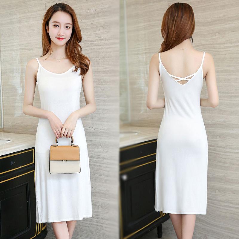 Cotton Sexy Sling Dress Slim Slimming Bottoming Skirt Sling Strapless Strapless Backless Dress A-line Skirt Bottoming Dress