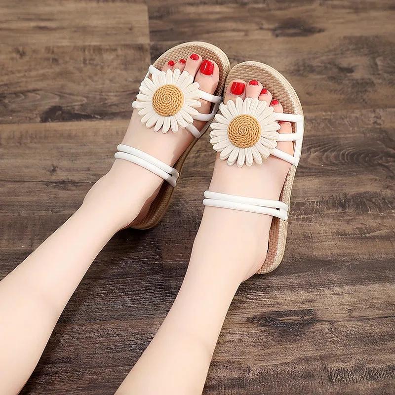 Mother Sandals Leather Soft Sole Middle-aged and Elderly Women's Shoes Non-slip Shoes Fish Mouth Shoes Granny Sandals Casual Shoes Wedges Work Shoes