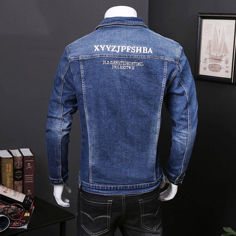 Denim Jacket Mens Autumn Casual Slim Fit Bomber Jackets Men Jean Jacket Mens Outwear Male Cowboy
