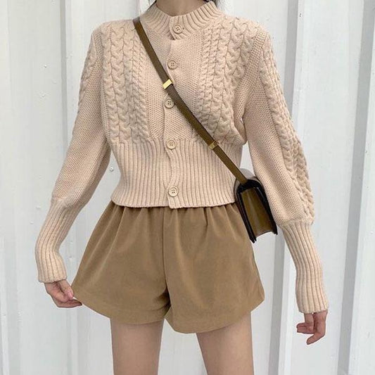 Autumn and Winter Jacket Ladies Sweater Bottoming Shirt Small Fragrance Top Short Knitted Cardigan