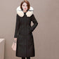 Cotton-padded Clothes Women's Mid-length Winter Clothes Korean Style Loose Fashion Women's Fur Collar Down Padded Coat
