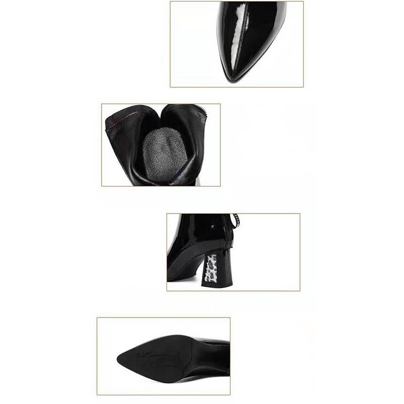 Autumn Winter Short Cylinder Boots With High Heel Boots Shoes Martin Boots Women Ankle Boots